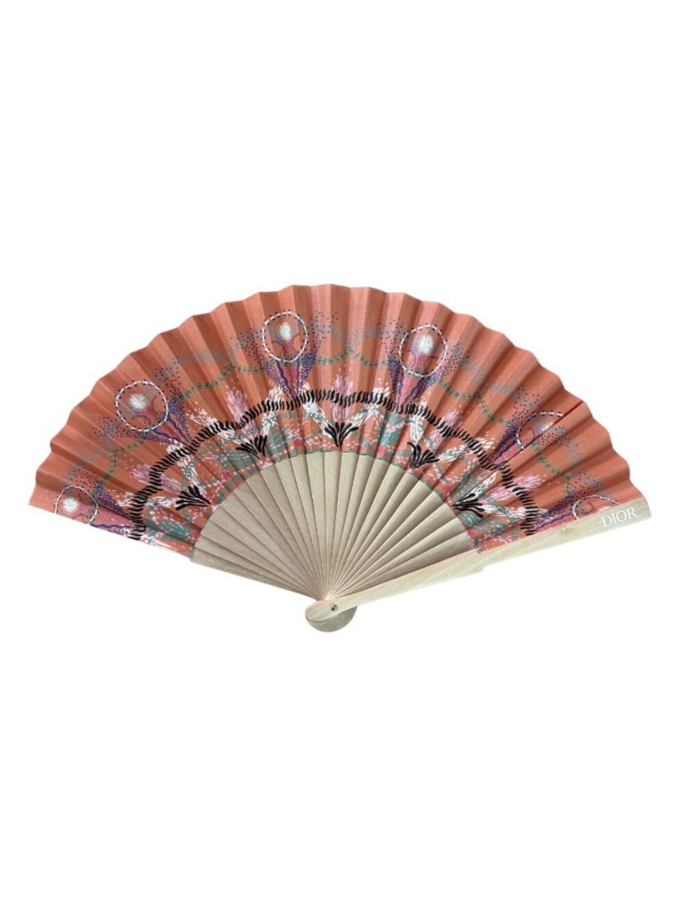 Christian Dior Printed Folding Fan NWOT $475